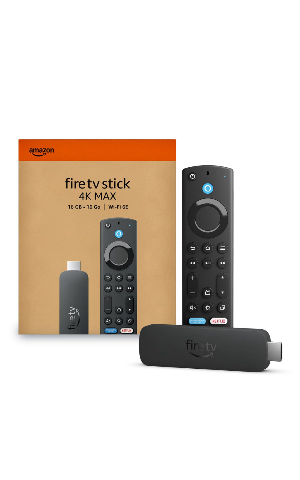 Amazon Fire TV Stick 4K Max streaming device, with AI-powered Fire TV Search, supports Wi-Fi 6E, free & live TV without cable or satellite